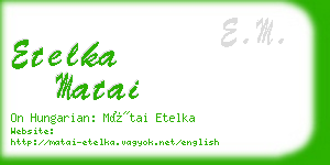 etelka matai business card